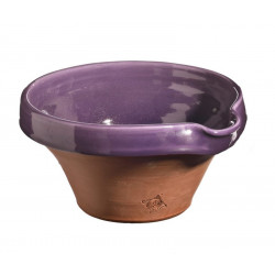 bol en poterie rouge jaune vert orange made in france