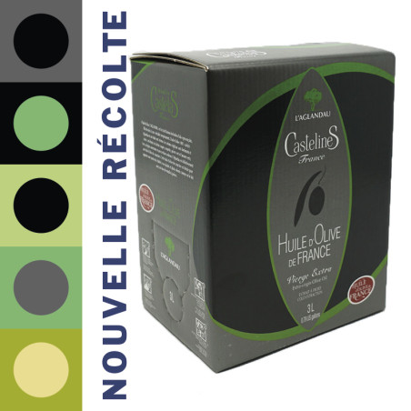 L'AGLANDAU Huile d'Olive de France Vierge Extra-Bag in Box 3 litres-Moulin CastelaS France