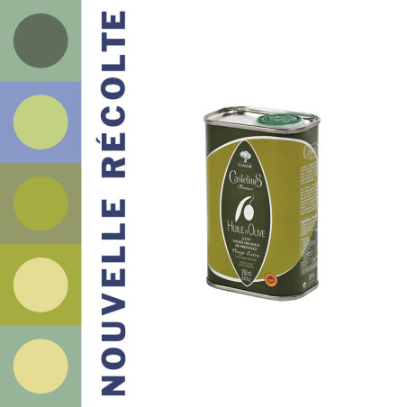 CLASSIC Extra Virgin Olive Oil-AOP Vallée des Baux de Provence-250ml Can-Moulin CastelaS France