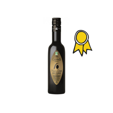 BIO Huile d'Olive Vierge Extra-AOP Vallée des Baux de Provence-Bouteille 250ml-Moulin CastelaS France