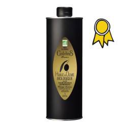 BIO Extra Virgin Olive Oil-AOP Vallée des Baux de Provence-1L Can -Moulin CastelaS France