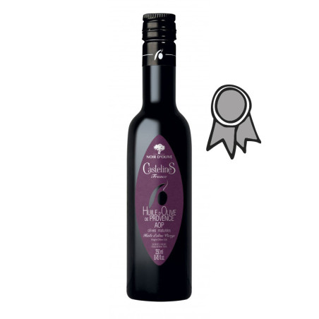 NOIR D'OLIVE Huile d'Olive Vierge-AOP Provence-Bouteille 250ml-Moulin CastelaS France