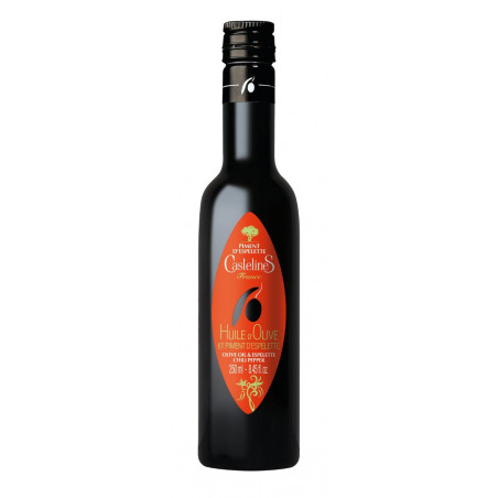 Extra Virgin Olive Oil and Espelette Chili pepper 250ml bottle