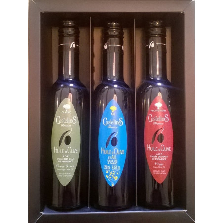 Coffret 3 bouteilles 250ml CLASSIC, FRUITE NOIR, AIL