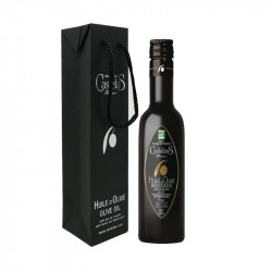 Schwarz geschank Verpackung + ein 250ml Bio-Noir d'olive Flasche